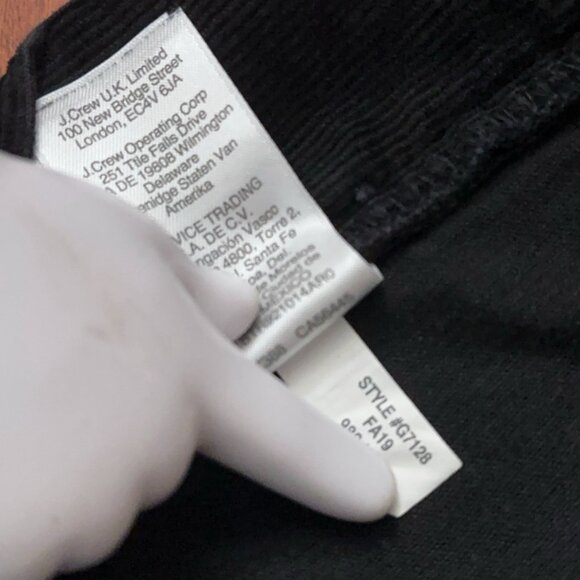 J.Crew Corduroy Pants Mens Size 33x30 484 Slim Fit 5-Pockets Stretch Black - Picture 7 of 7